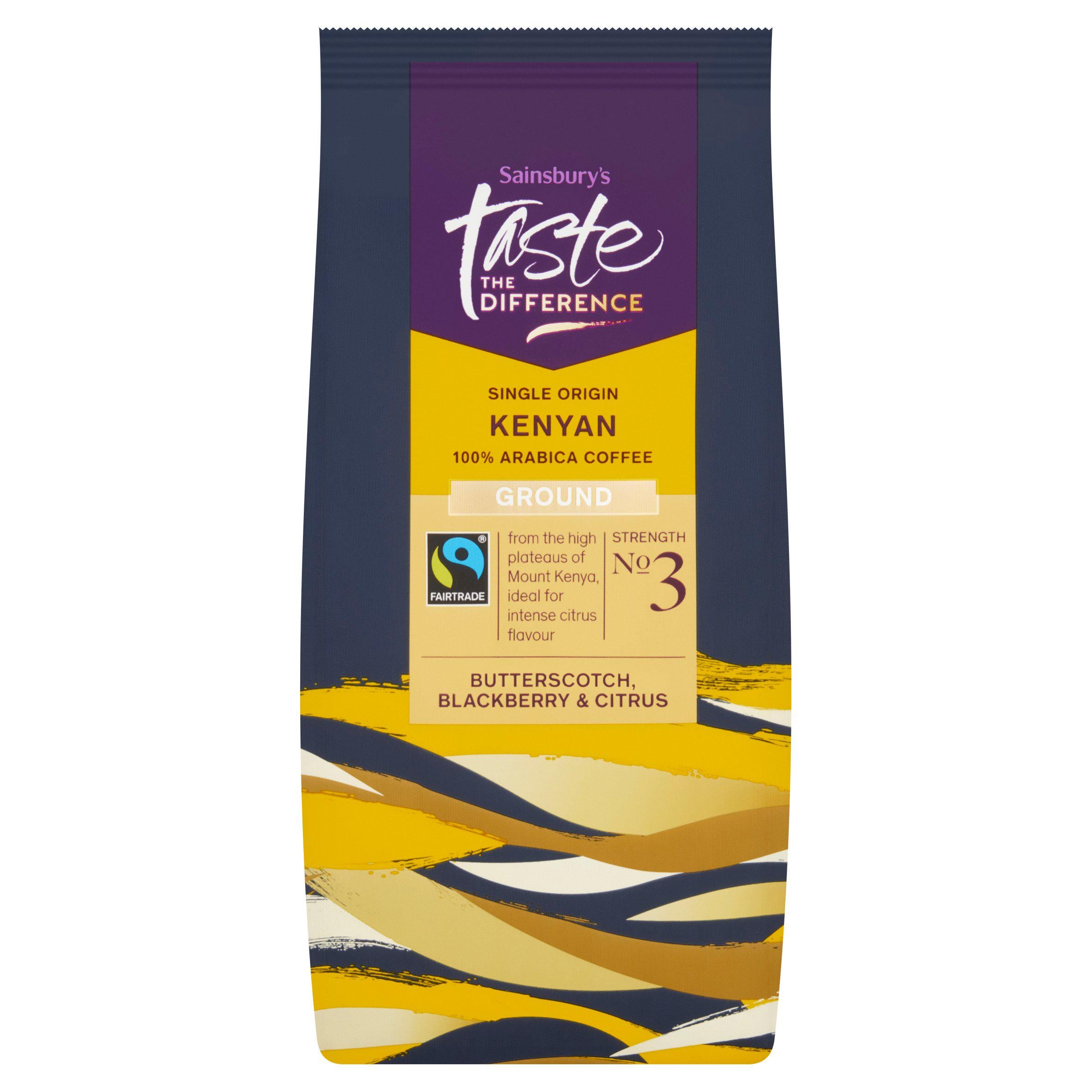 Sainsbury's Taste the Difference Kenyan ground coffee 227g (British brand)