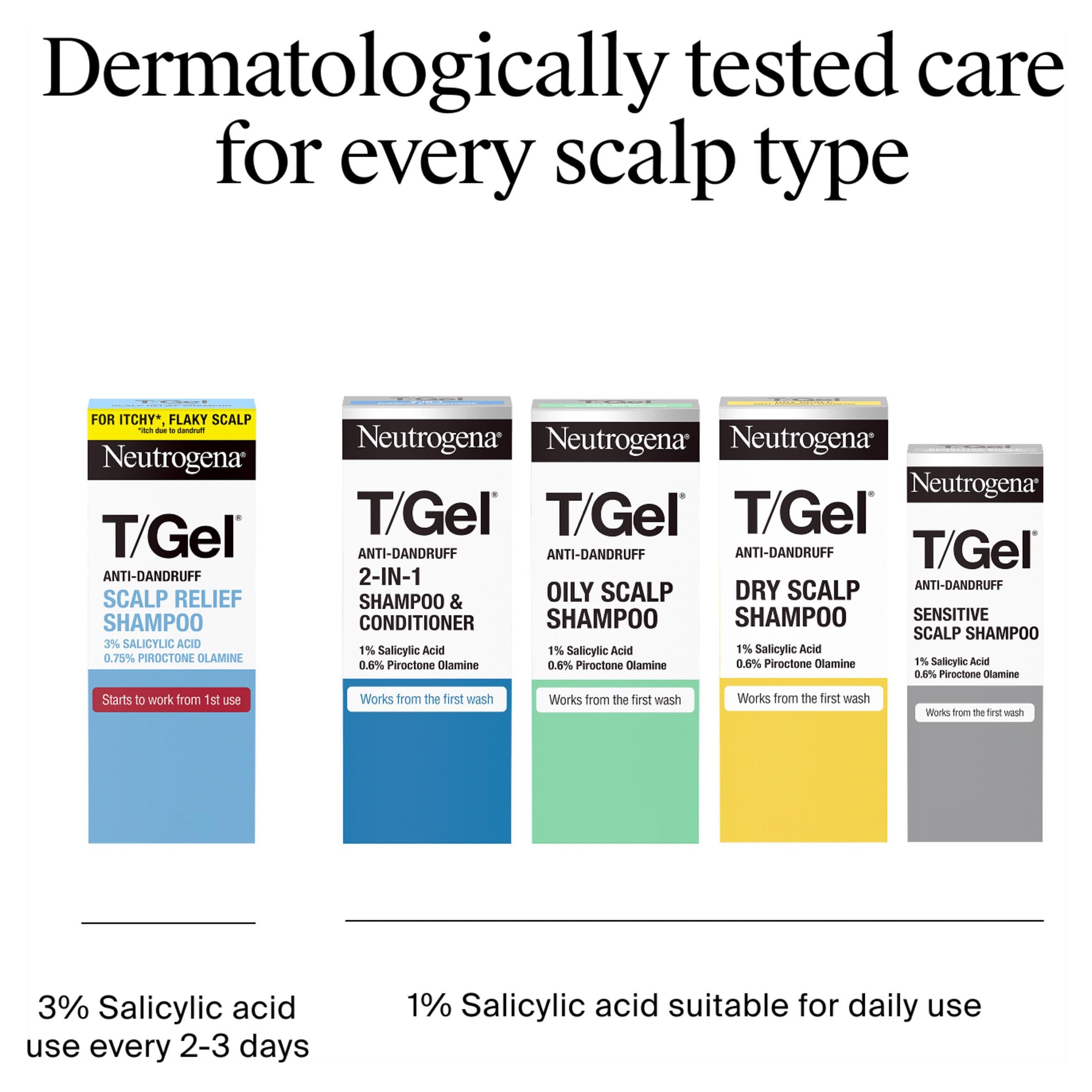 Neutrogena T/Gel 2in1 anti-dandruff shampoo 250ml, UK version