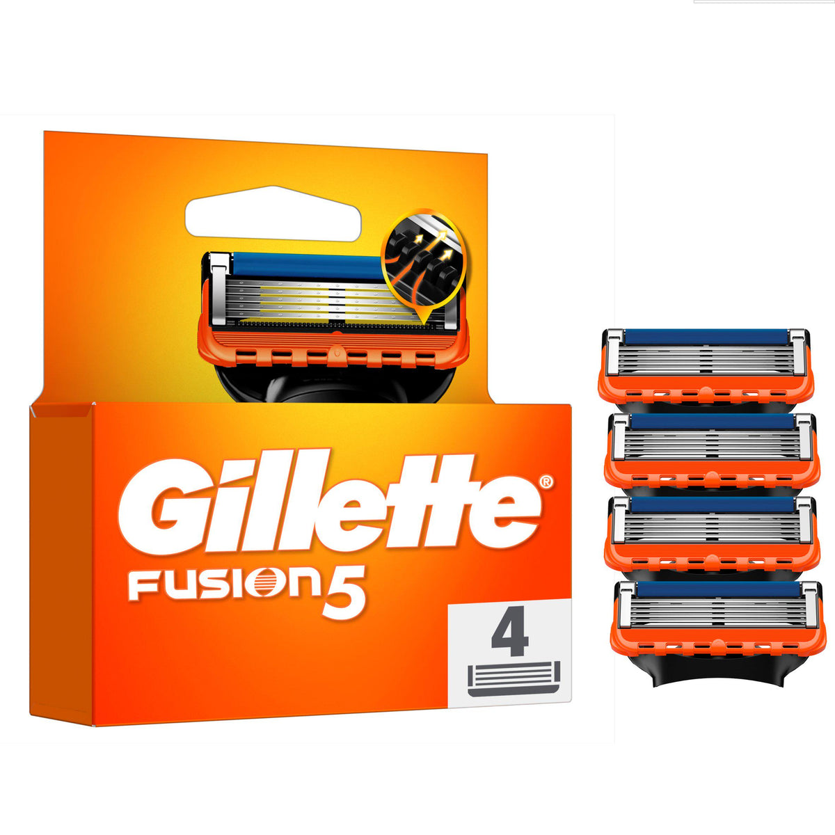 Gillette Fusion5 razor blades x4, UK version