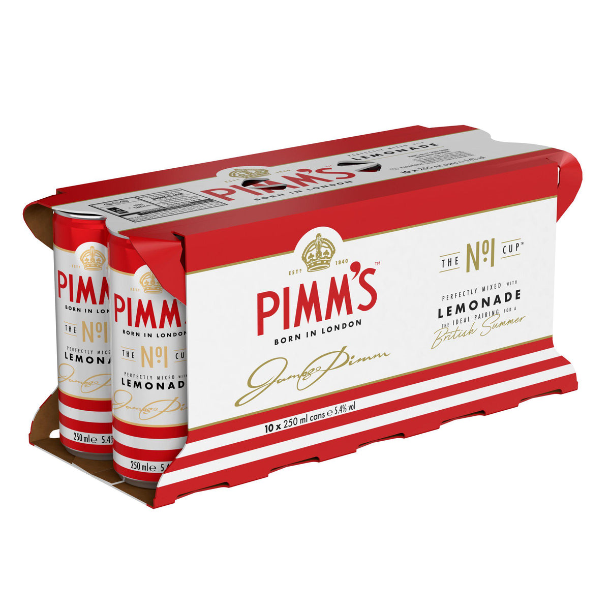 Premixed Gin-Based Liqueur with Lemonade Cans 10x250ml