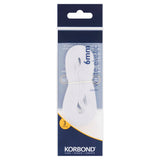 Korbond white polyester elastic 6mm x 3m (British brand)
