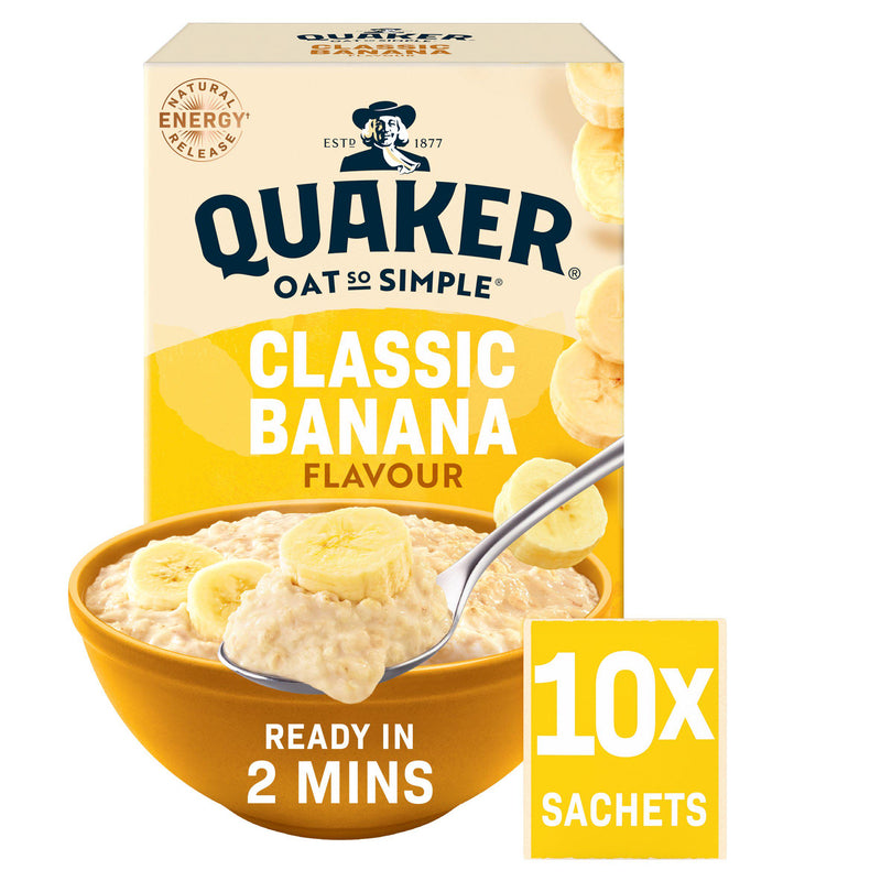 Quaker Oat So Simple banana porridge sachets 10x34.8g - British product