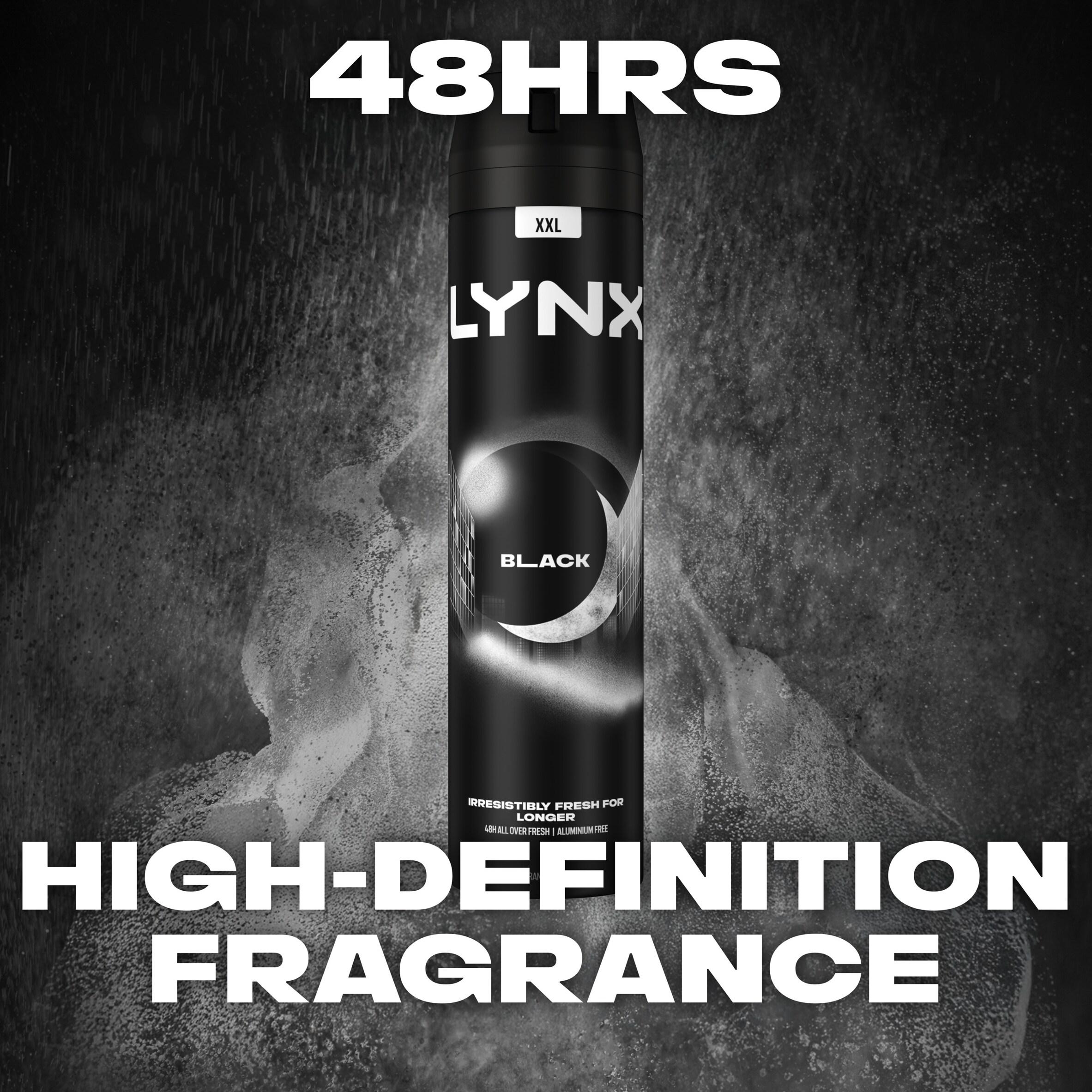 Lynx deodorant body spray Black 48h 250ml, imported from the UK