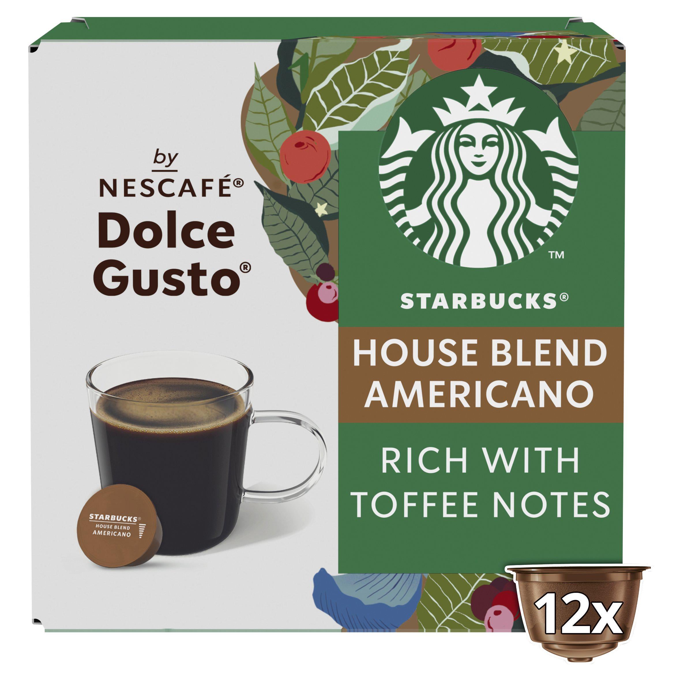 Starbucks Americano coffee pods, 12 pack - British product
