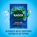 Radox bath salts muscle soak 400g, UK version