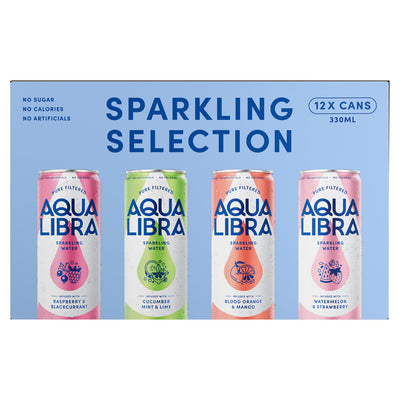 Sainsburys Aqua Libra Flavoured Sparkling Water Assorted Flavours 12 x 30ml- Buy online at McGrocer