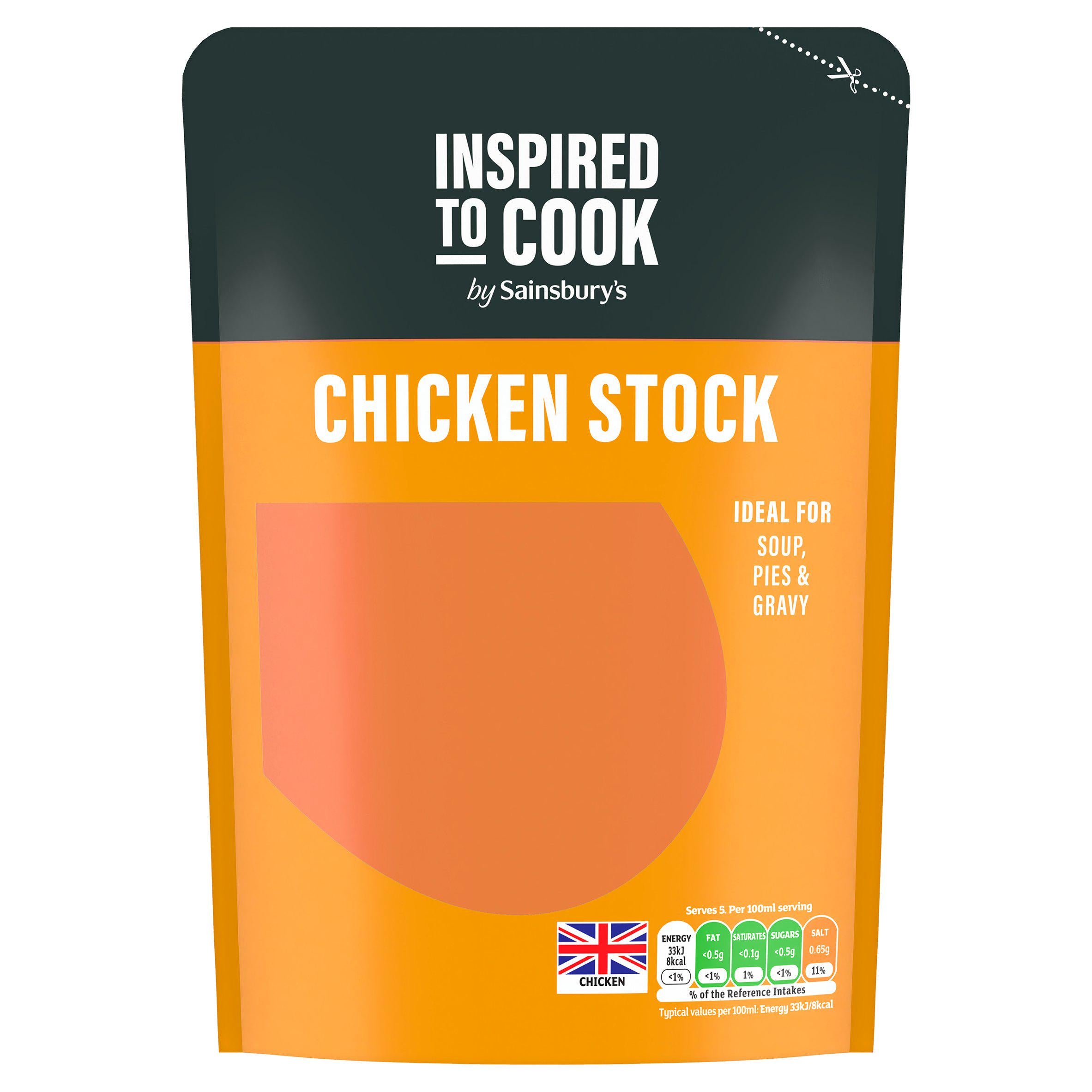 Sainsbury's Chicken Stock 500ml, imported from the UK