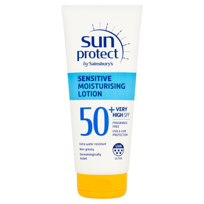 Sainsburys Sun Protect Sensitive Sun Lotion SPF50+ 200ml- Buy online at McGrocer