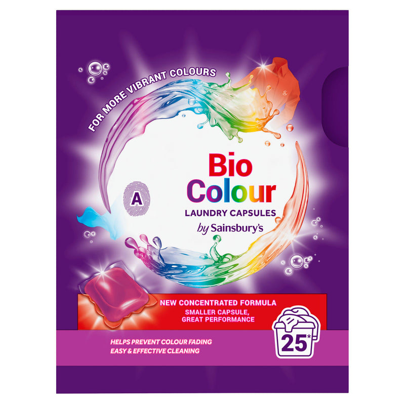 Sainsbury's Bio Colour laundry capsules 325g, imported from the UK