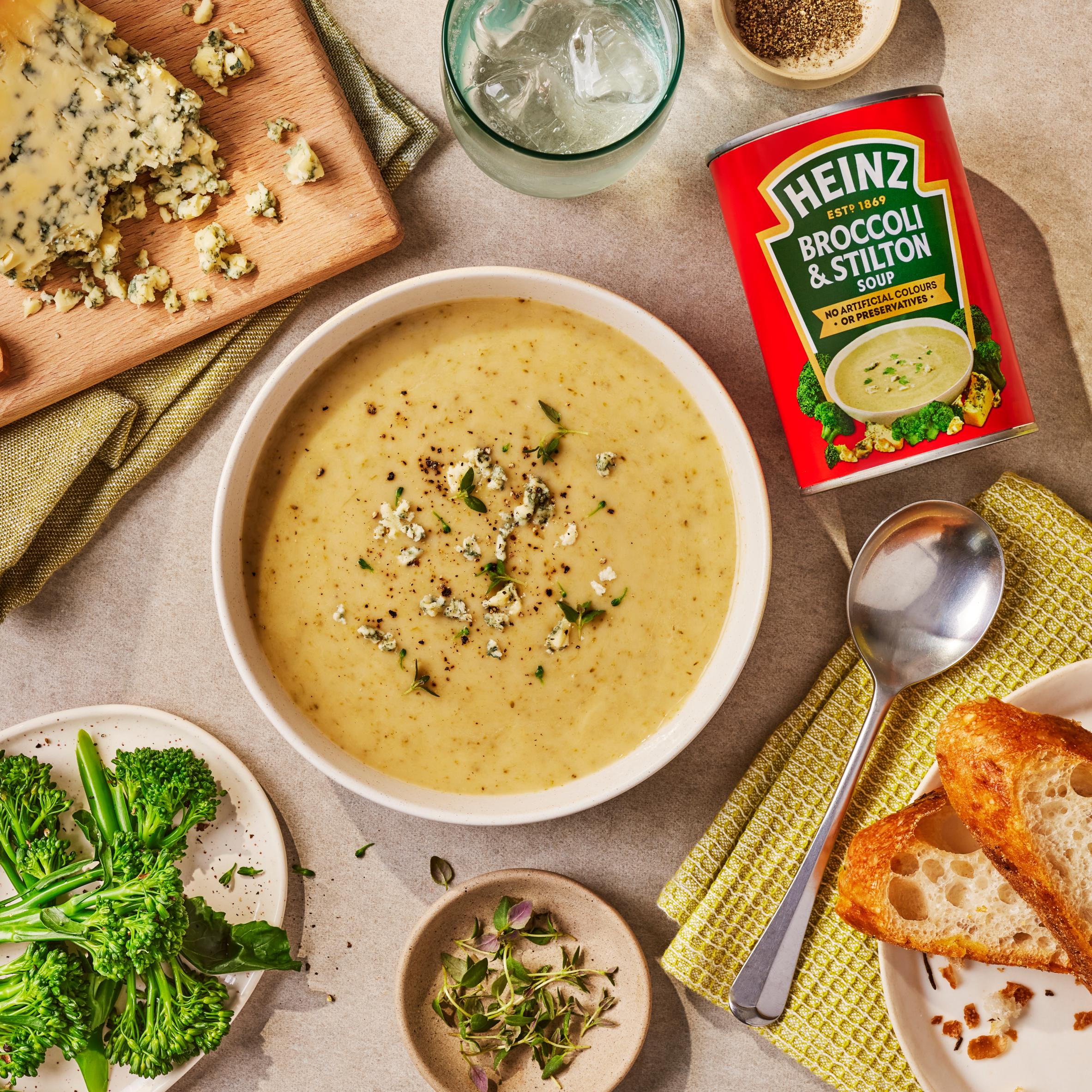 Heinz Broccoli and Stilton Soup 400g can, UK version