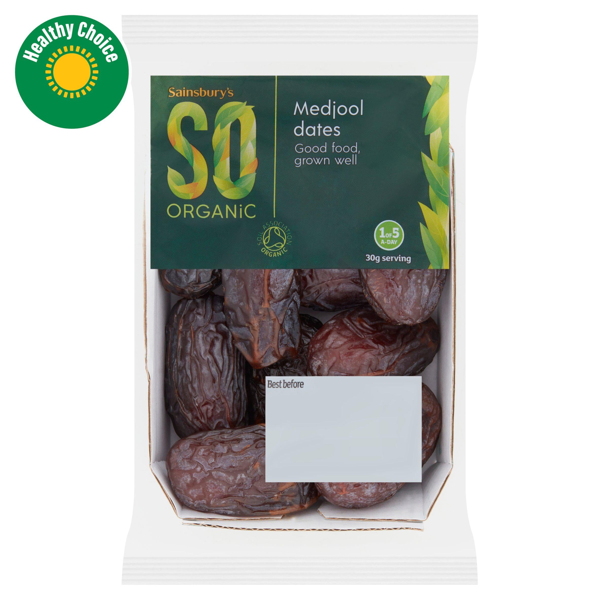 Sainsbury's SO Organic Medjool dates 200g - British product