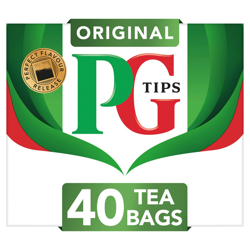 PG Tips original black tea bags 40, imported from the UK