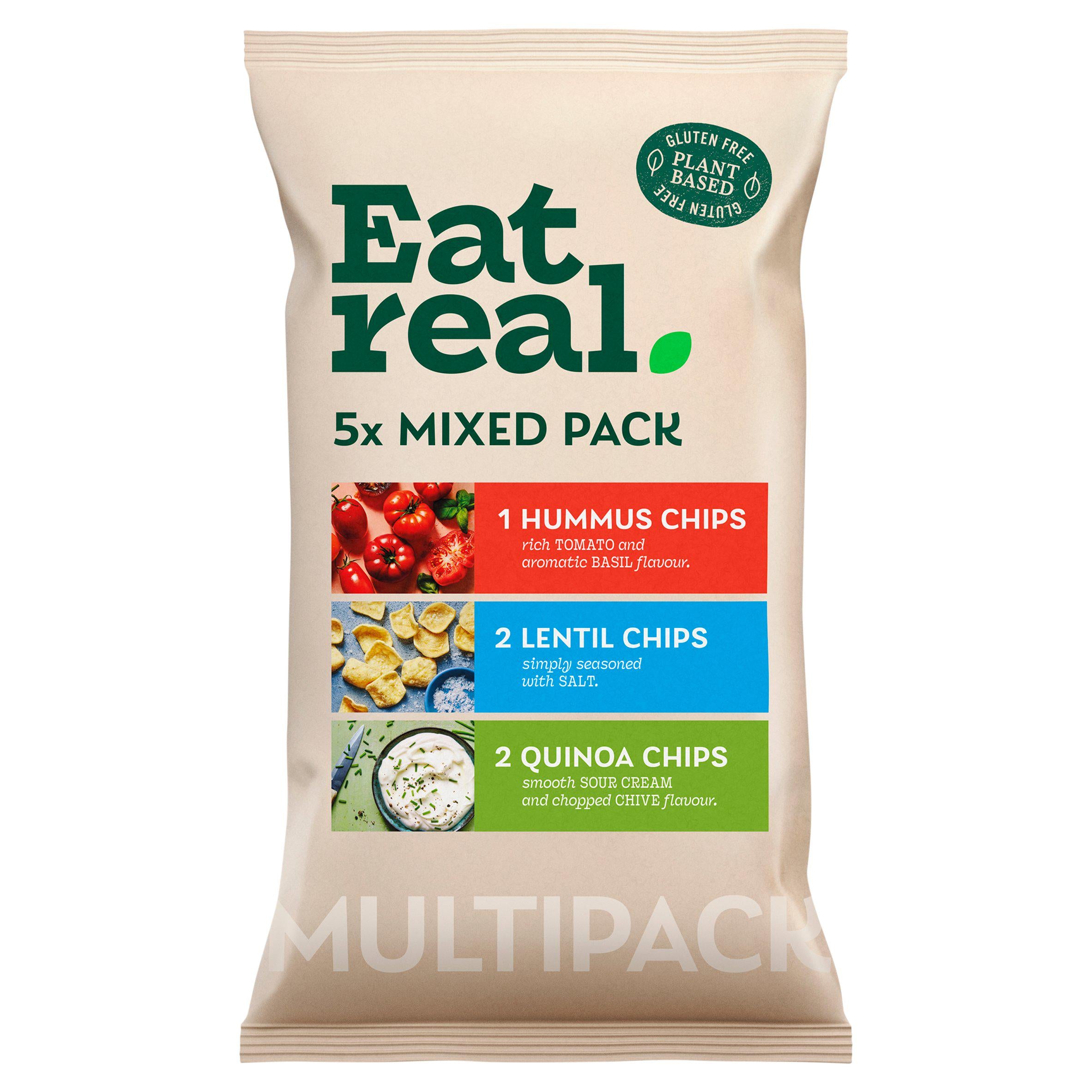 Eat Real mixed variety multipack chips x5 (British brand)