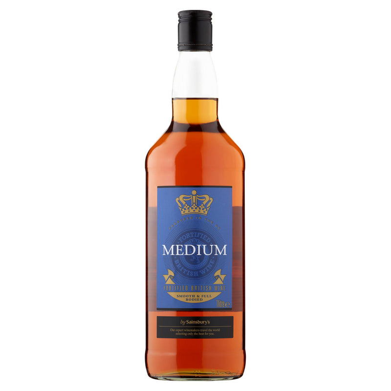Sainsbury's medium fortified wine 1L, imported from the UK