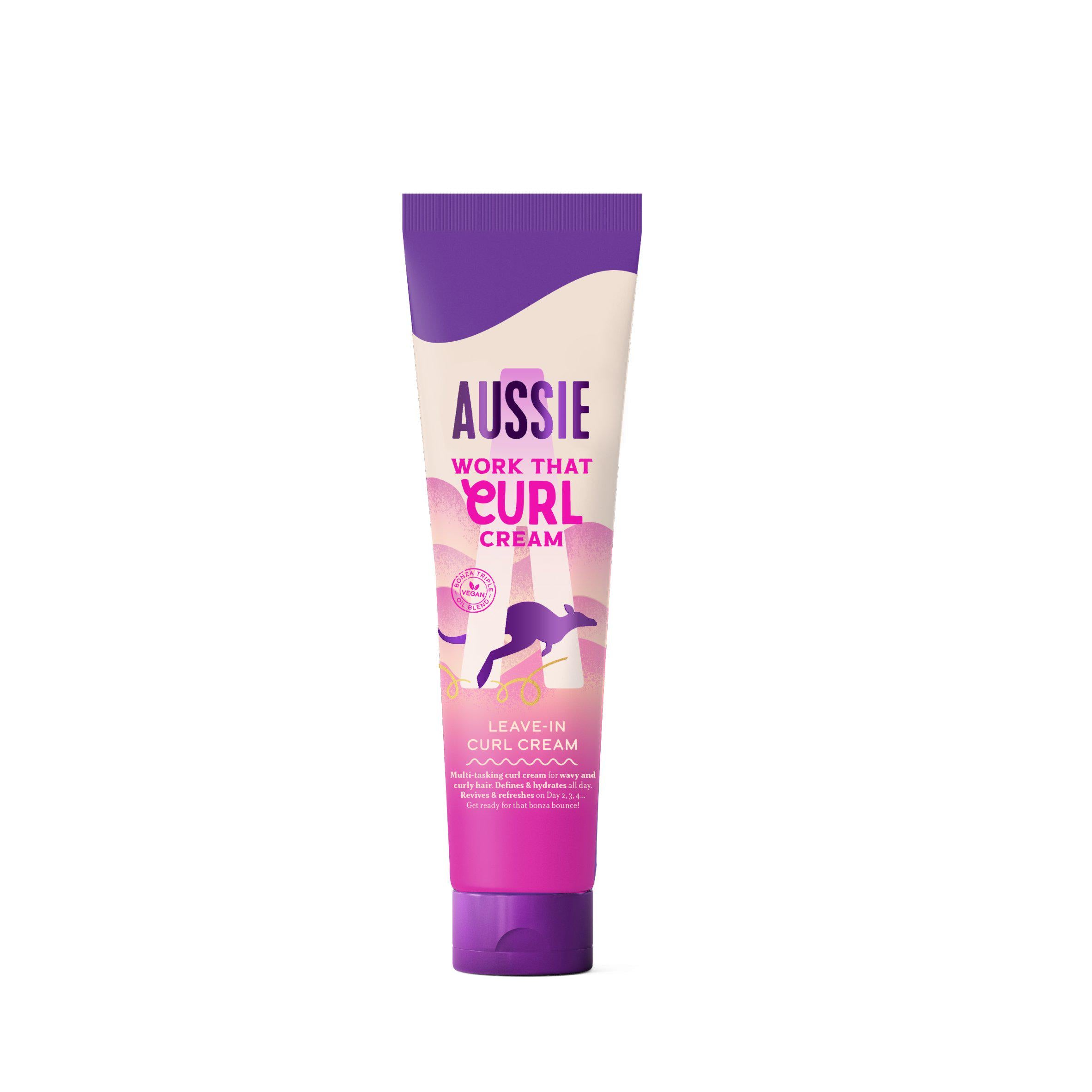 Aussie Work That Curl Leave In Defining Curl Cream For Wavy & Curly ...