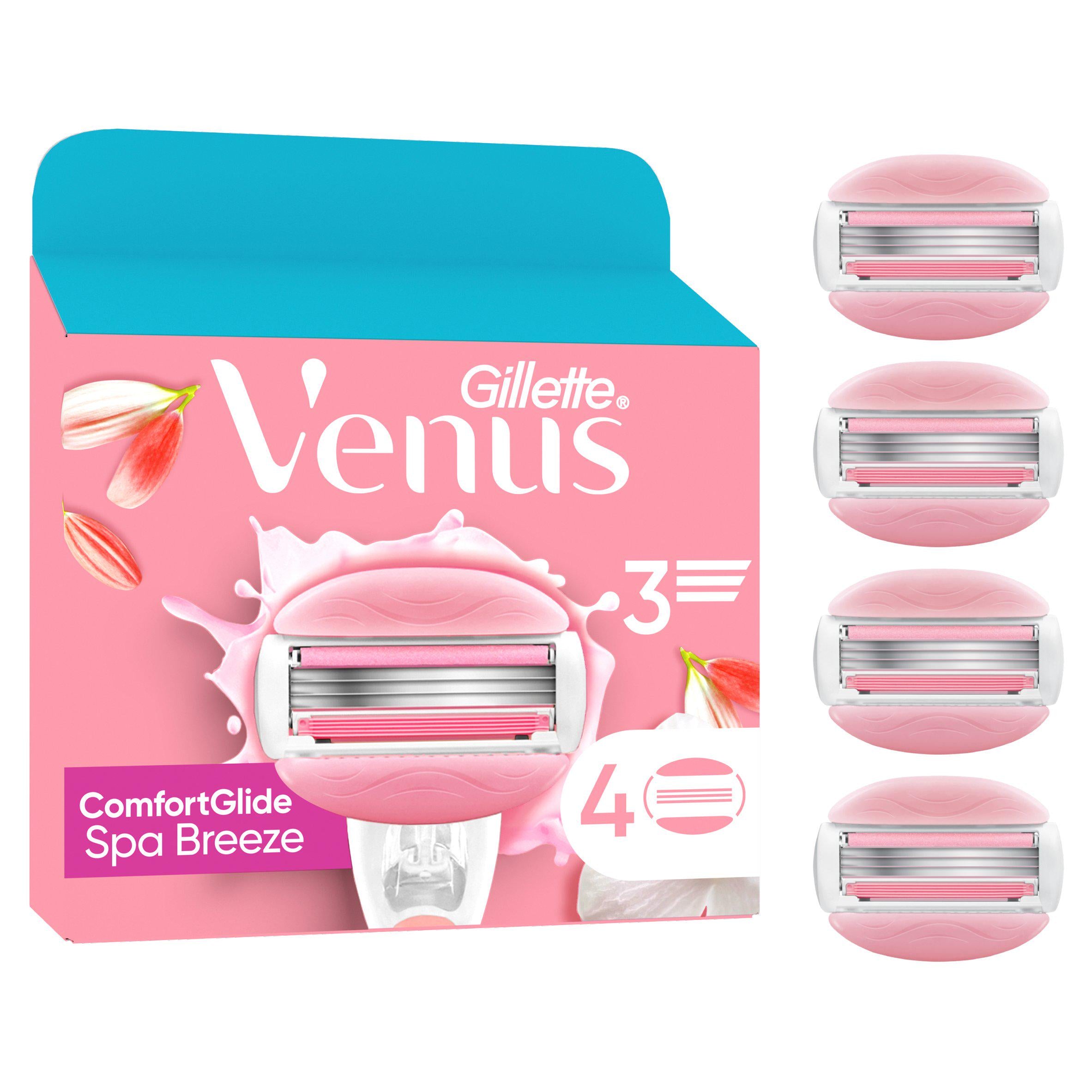 Gillette Venus Spa Breeze razor blades 4 pack (British brand)