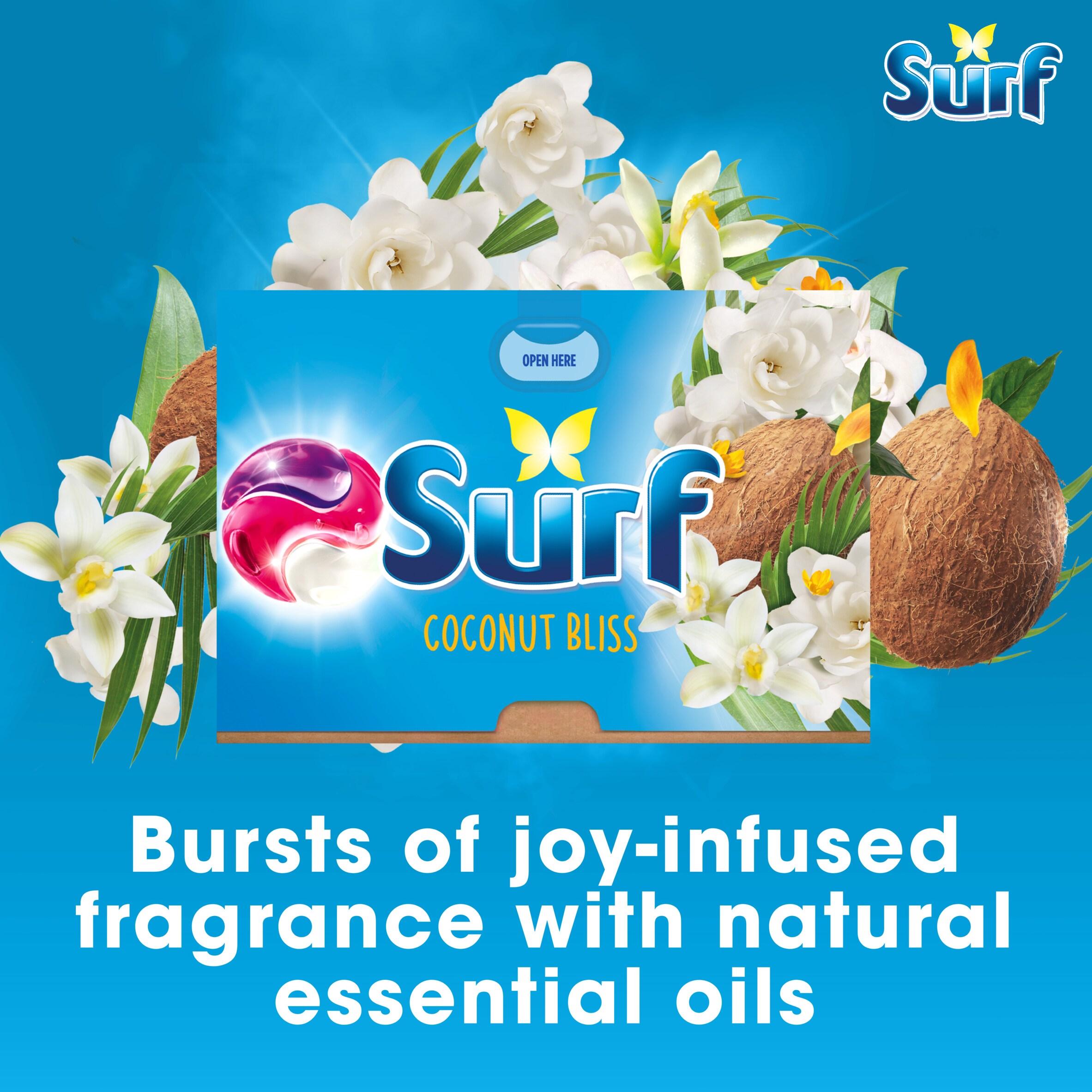 Surf 3 In 1 Laundry Capsules Coconut Bliss 15 Washes (British brand)