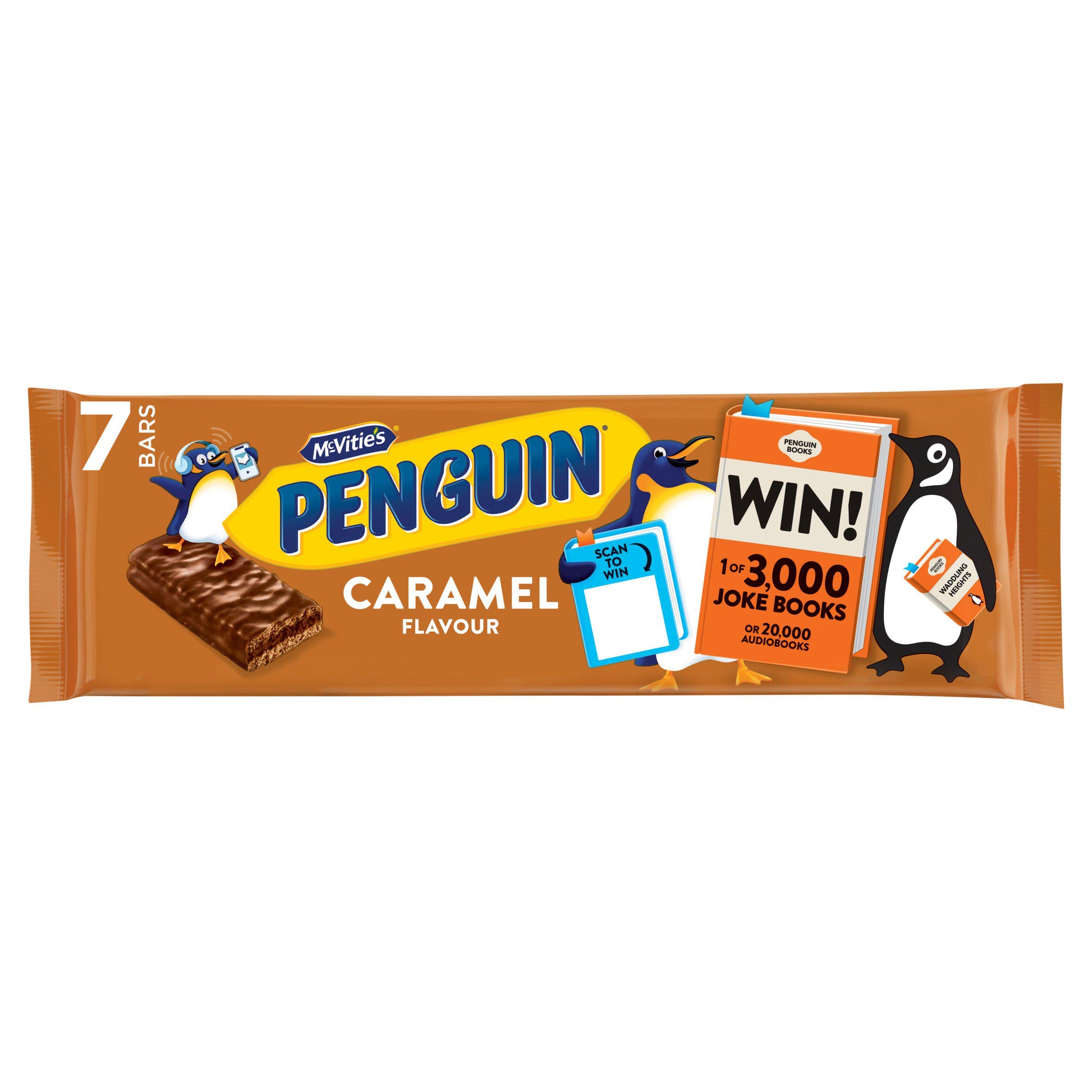 McVitie's Penguin Caramel Flavour Bars 7 x 24.6g - British product