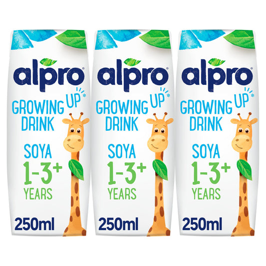Alpro Soya Growing Up Long Life Dairy Alternative Toddler Drink 1+ Years 3x250ml GOODS Sainsburys   