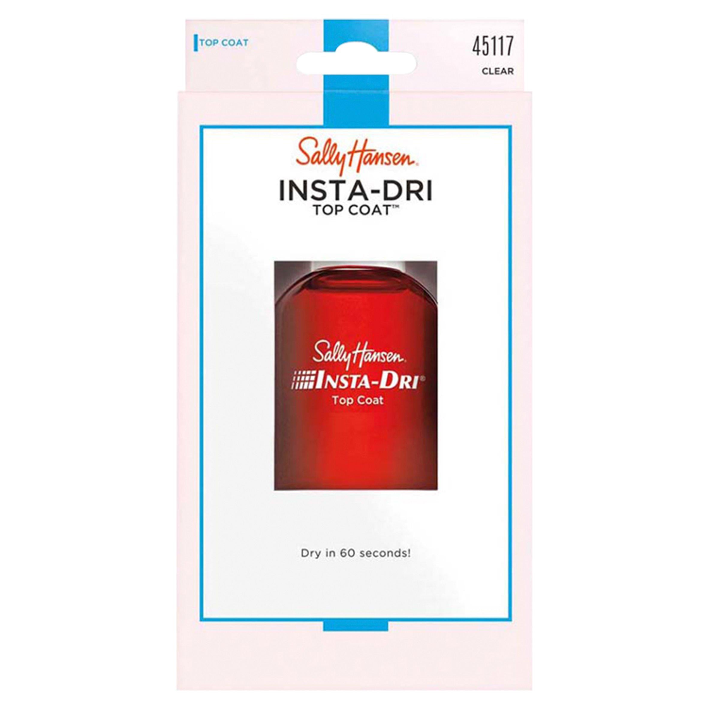 Sally Hansen Insta-Dri Top Coat clear nail polish 13.3ml, imported from the UK