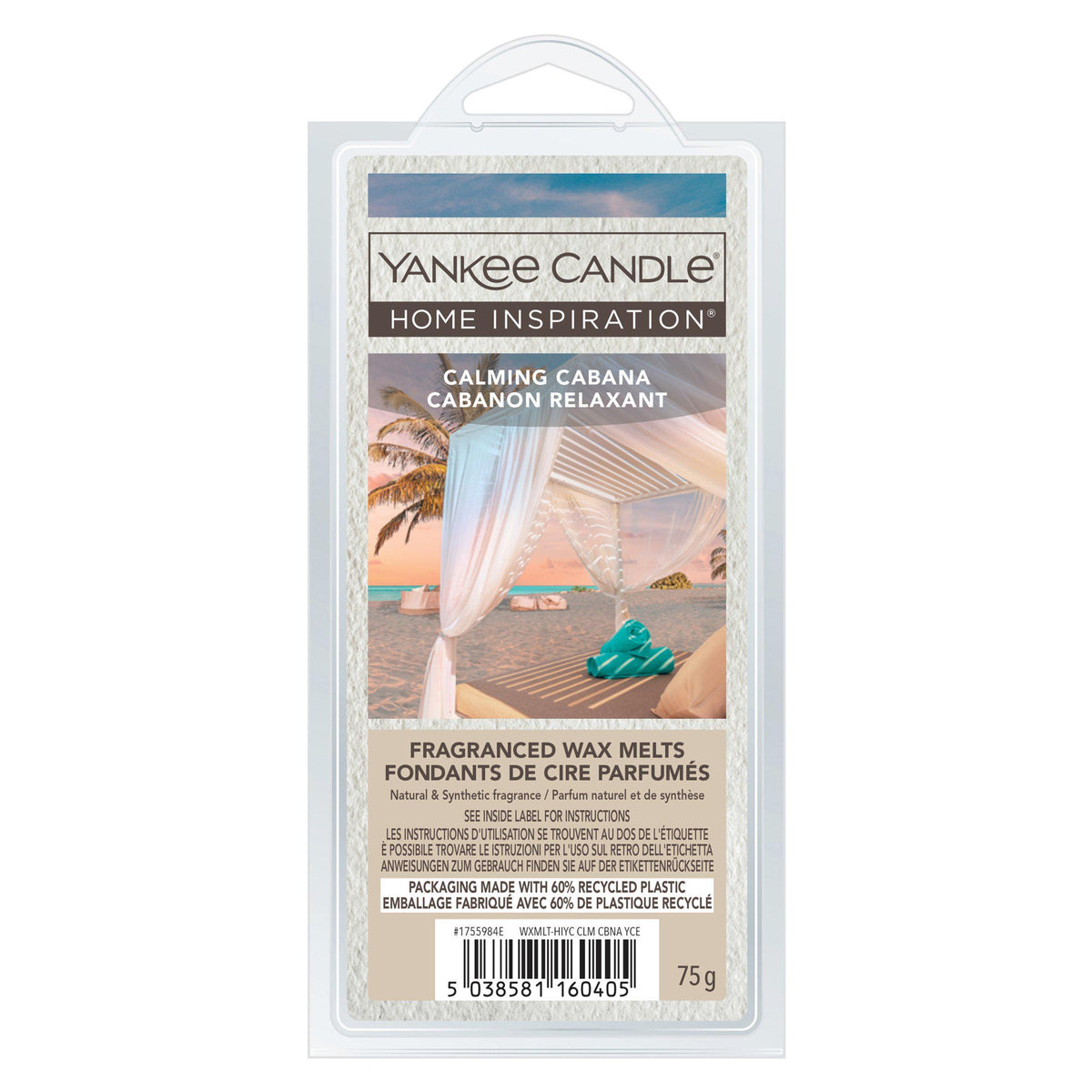 Yankee Calming Cabana wax melts 75g - British product