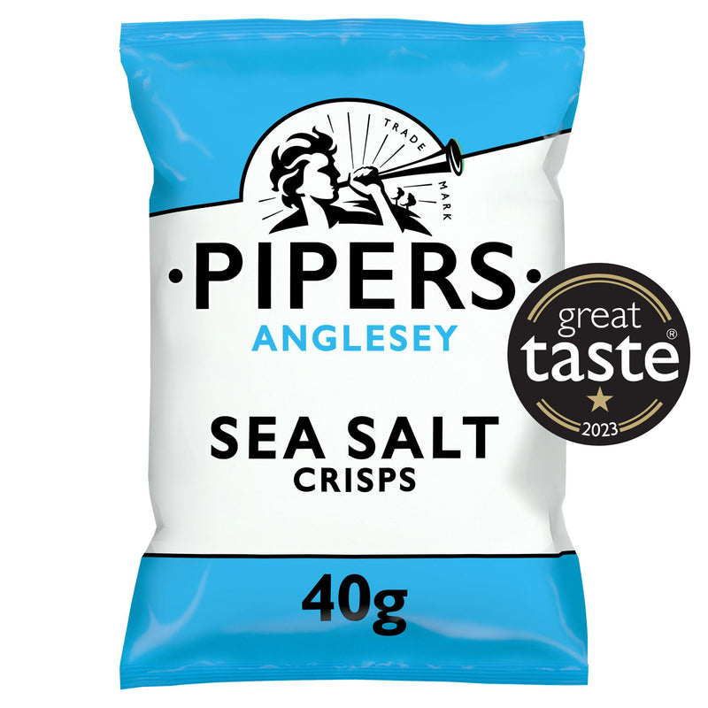 Pipers crisps Anglesey Sea Salt 40g, imported from the UK