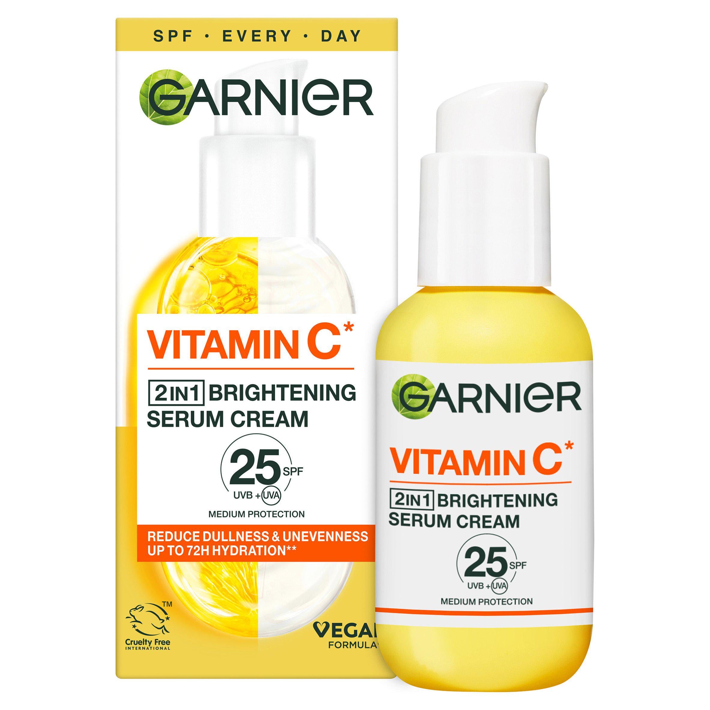 Garnier Vitamin C 2in1 brightening serum cream SPF 25 50ml, UK version