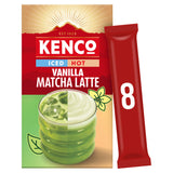 Kenco Vanilla Matcha Latte sachets 8 pack, imported from the UK