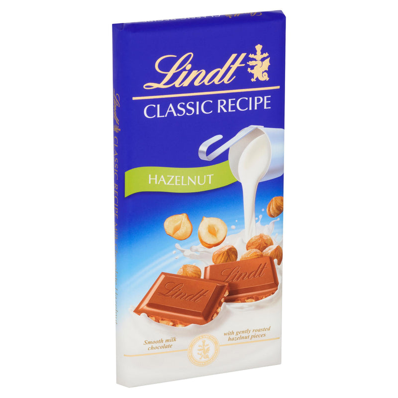 Lindt milk hazelnut chocolate bar 100g - British product