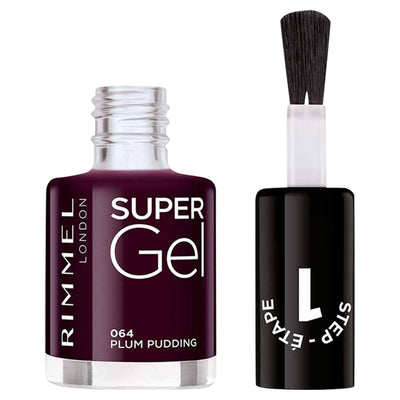 Sainsburys Rimmel London Super Gel Nail Polish Plum Pudding 064 12ml- Buy online at McGrocer