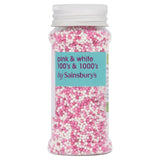 Sainsbury's 100s and 1000s pink and white sprinkles 80g (British brand)