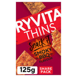 Ryvita flatbread snacks Smoky BBQ 125g, UK version