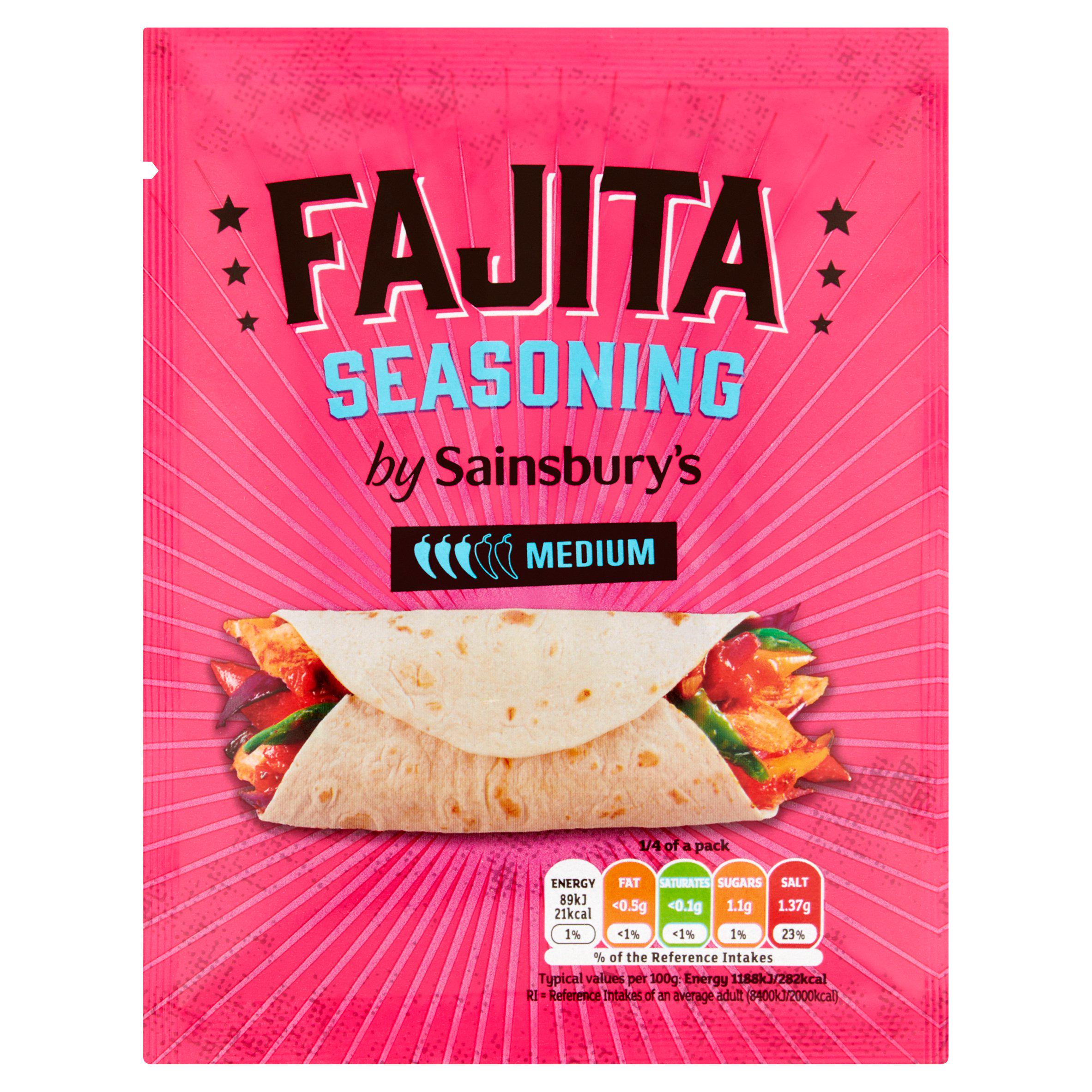 Sainsbury's Fajita Spice Mix 30g sachet - British product