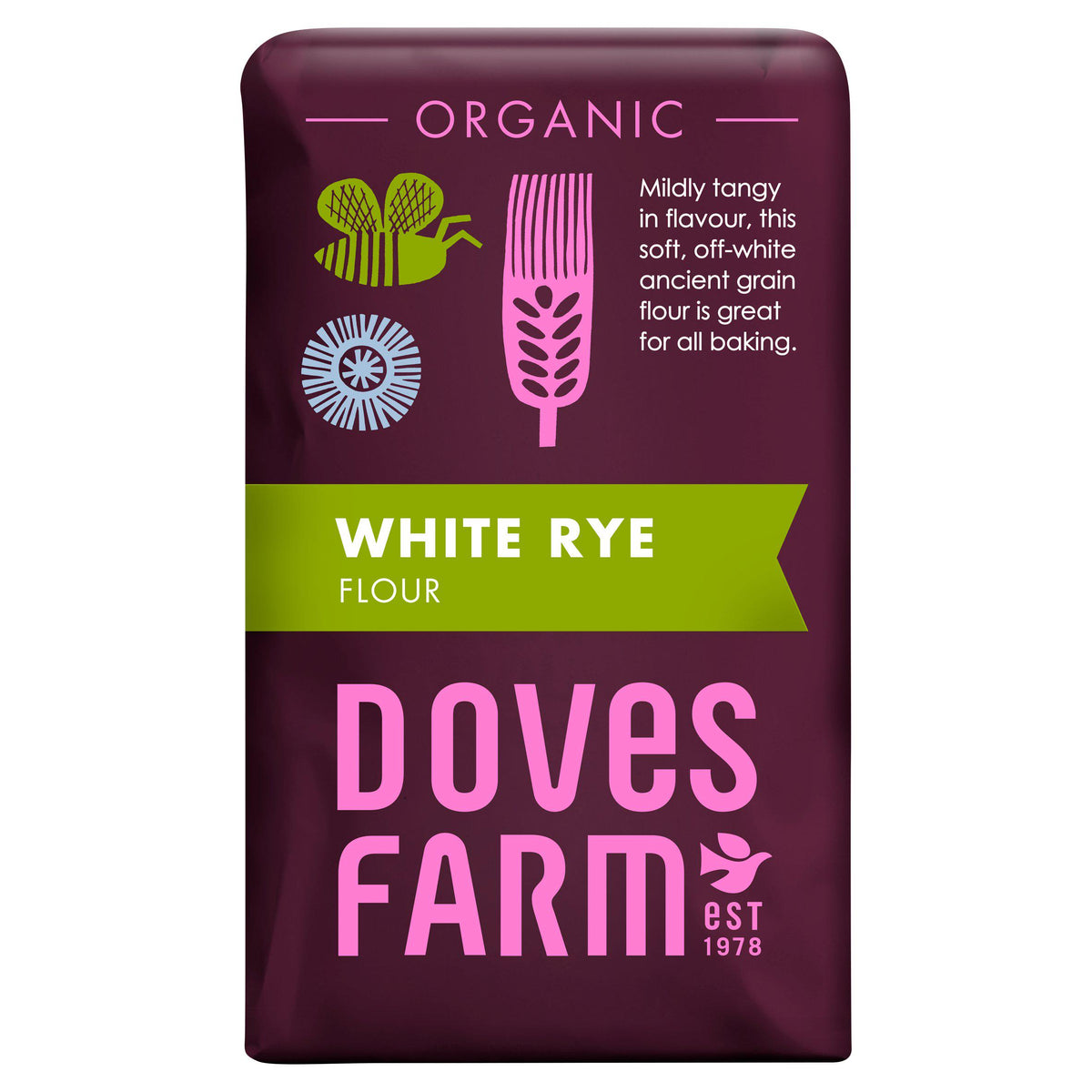 Doves Farm organic white rye flour 1kg - British product