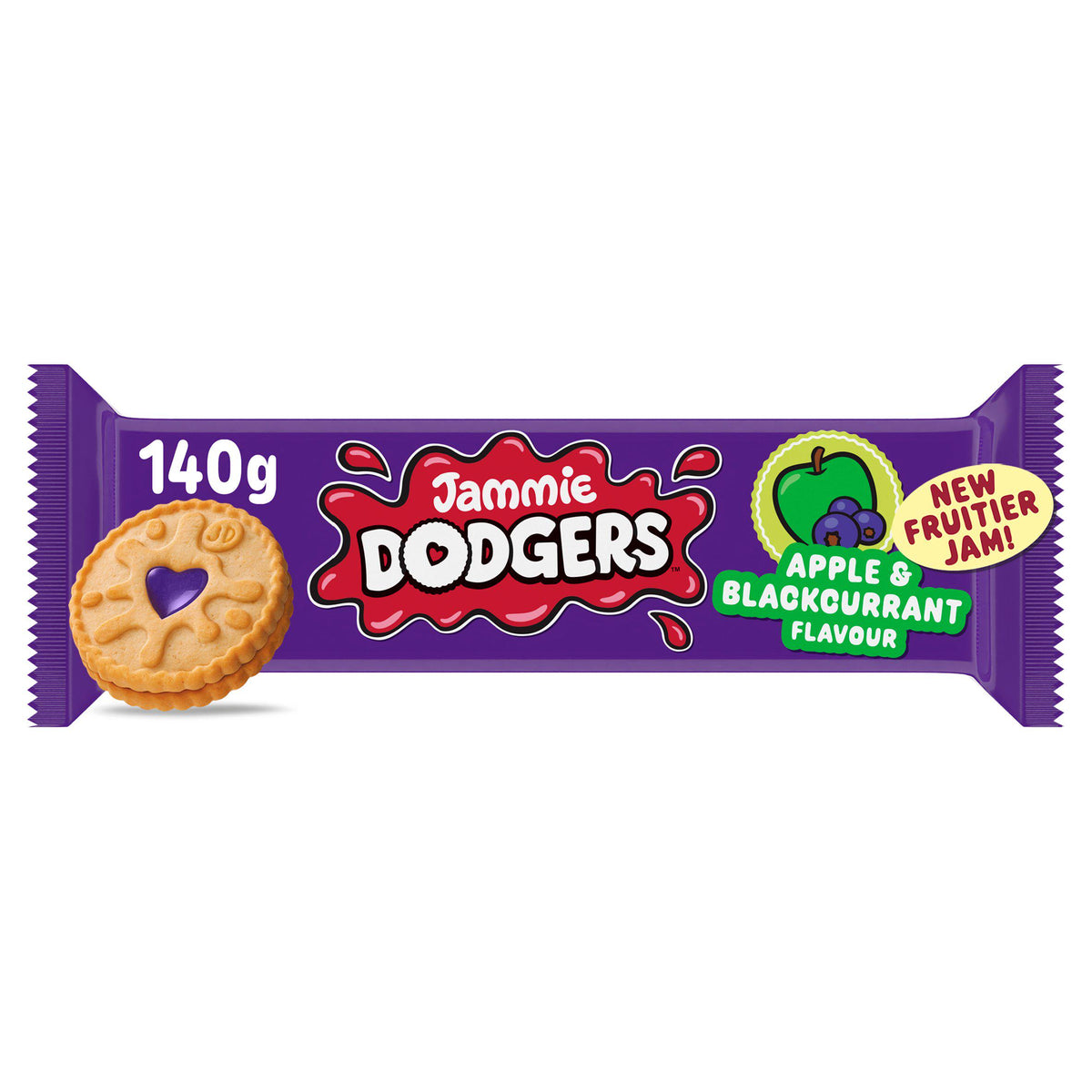 Jammie Dodgers apple and blackcurrant biscuits 140g (British brand)