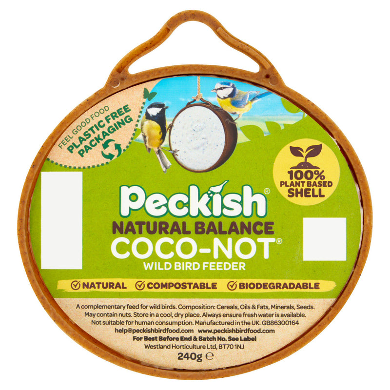 Peckish Natural Balance Coco Not Wild Bird Feeder 240g, UK version