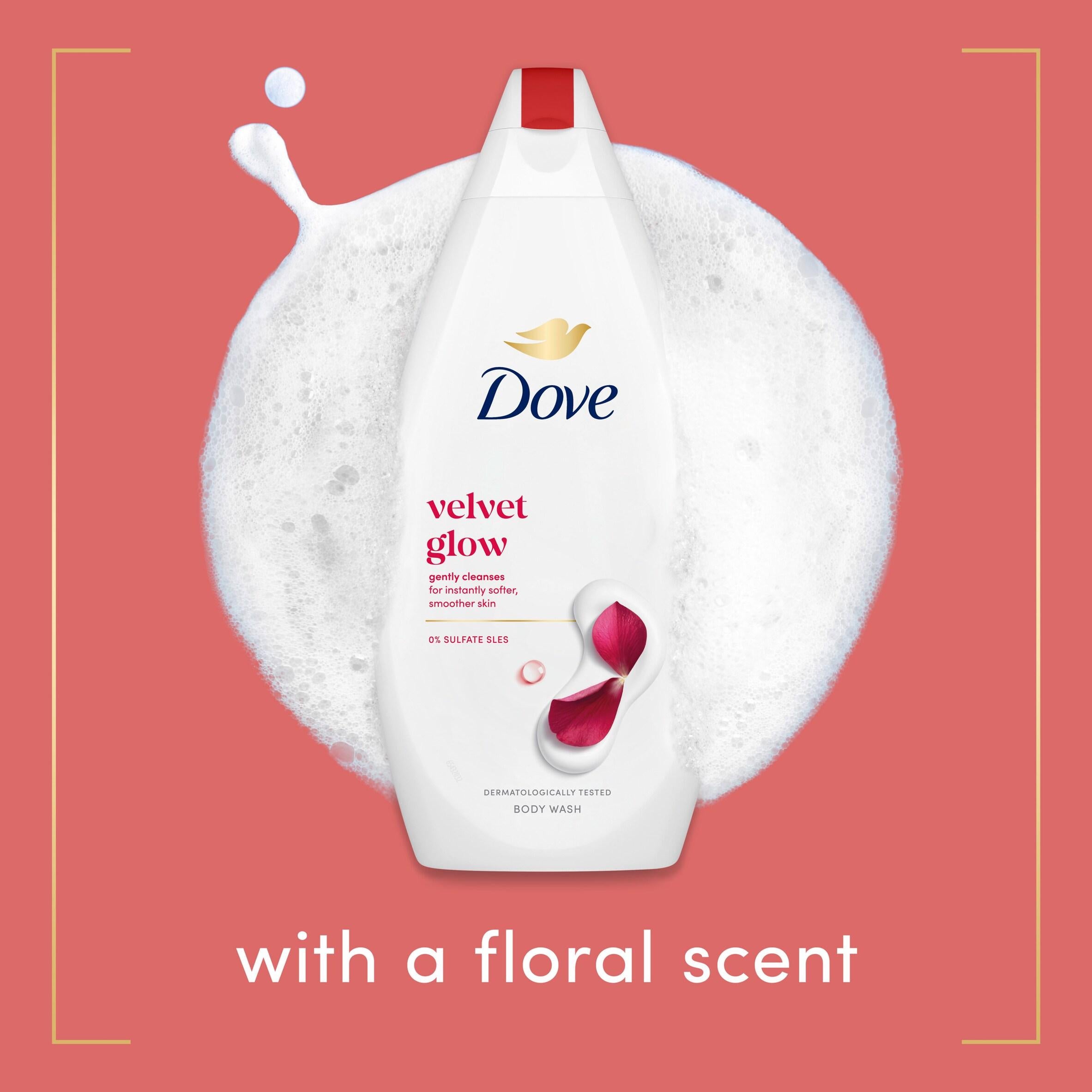 Dove Velvet Glow Body Wash 450ml, UK version