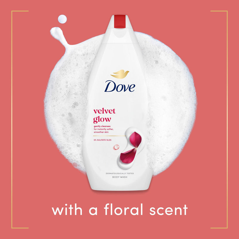 Dove Velvet Glow Body Wash 450ml, UK version