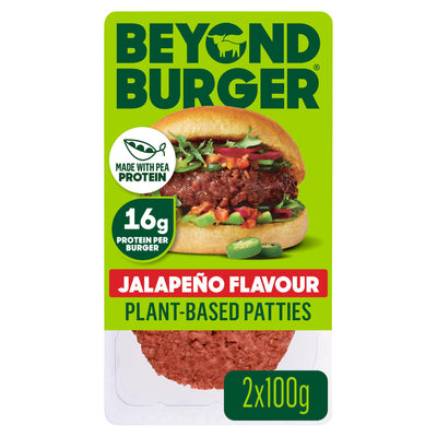 Sainsburys Beyond Meat Burger Jalapeno Flavour Plant Based Patties 2x100g- Buy online at McGrocer