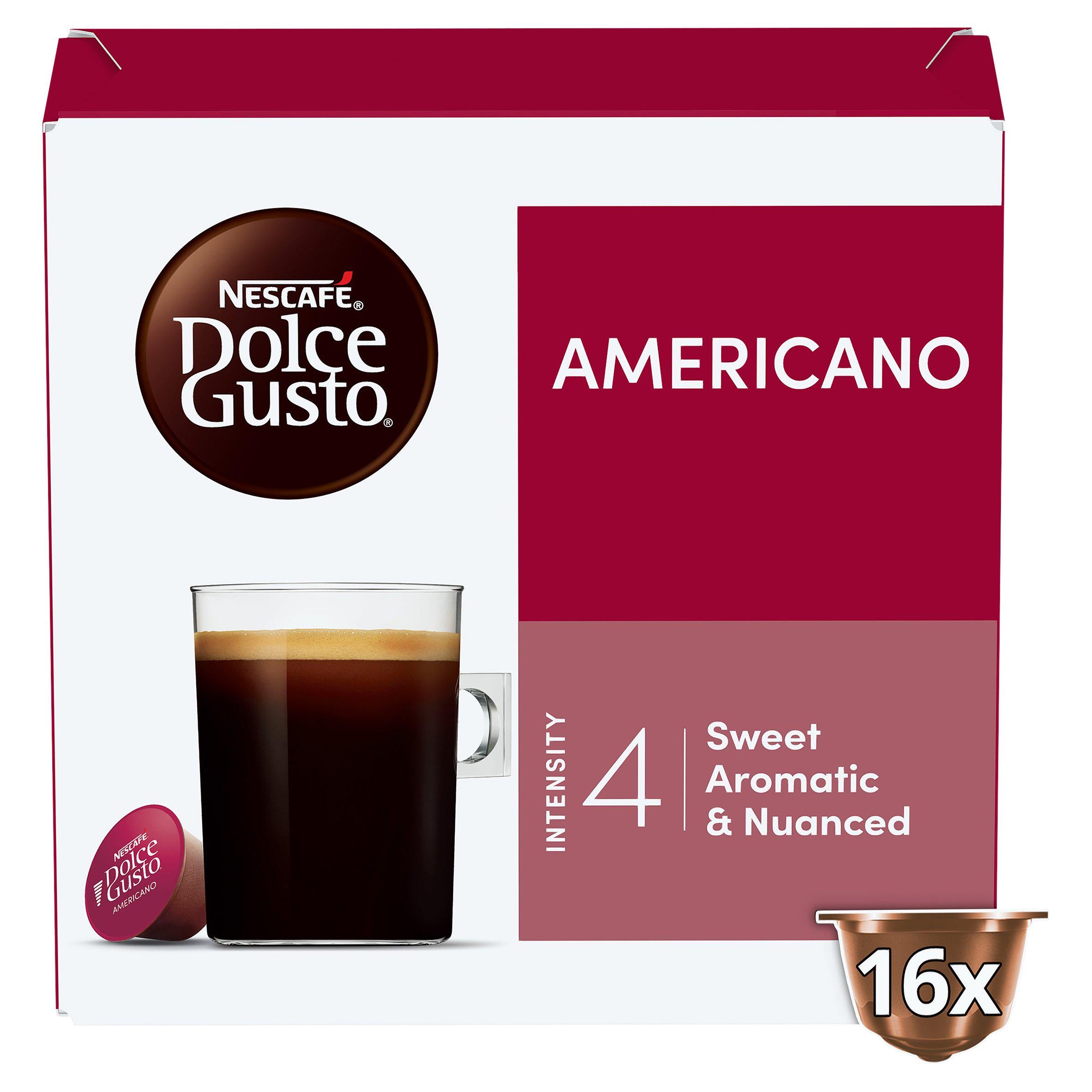 Nescafé Dolce Gusto Americano coffee pods 16 count (British brand)