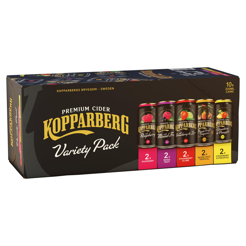 Kopparberg fruit cider variety pack 10x330ml, imported from the UK