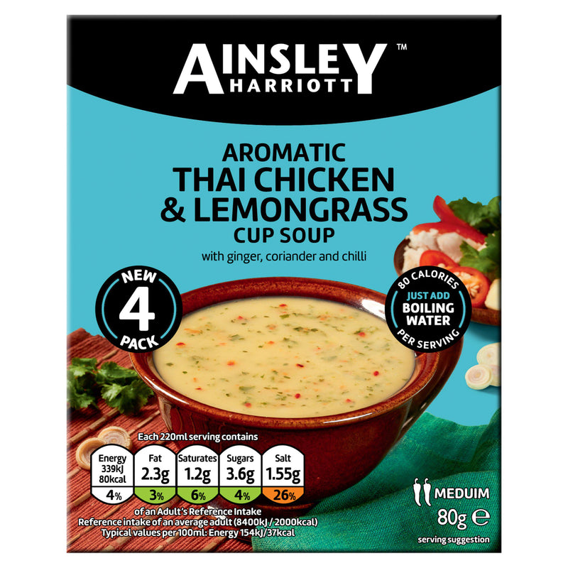 Ainsley Harriott Thai chicken lemongrass cup soup 80g (British brand)