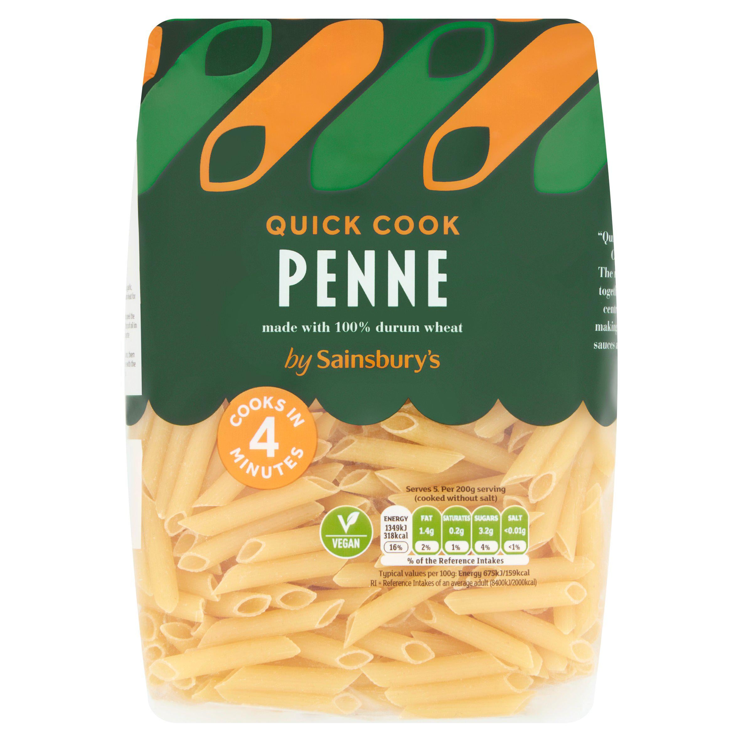 Sainsbury's Quick Cook Penne Pasta 500g (British brand)