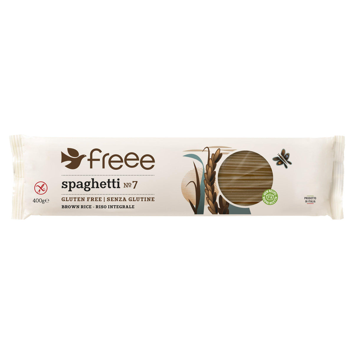 Freee brown rice spaghetti 400g, imported from the UK