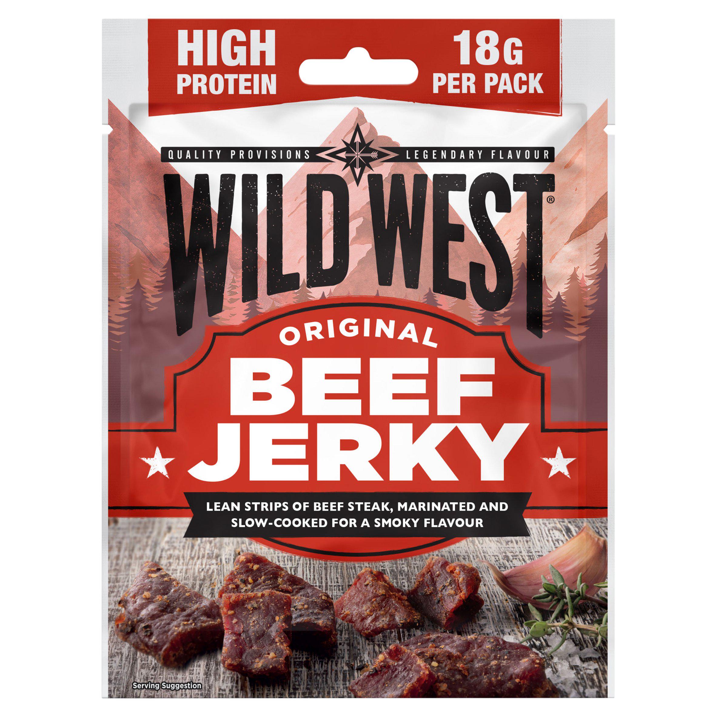 Wild West beef jerky original 60g, imported from the UK