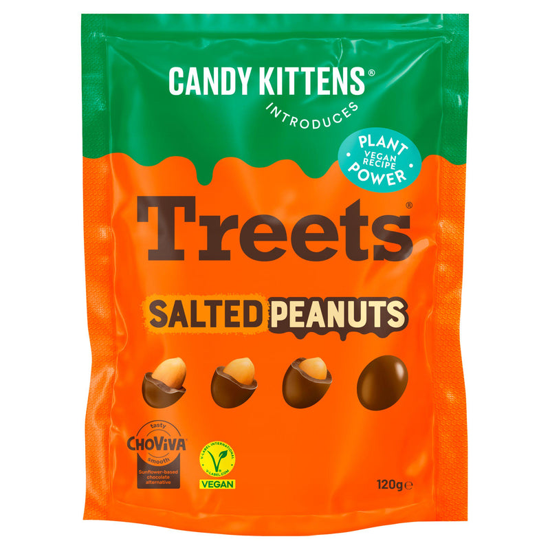 Candy Kittens Treets salted peanuts vegan chocolate 120g, UK version