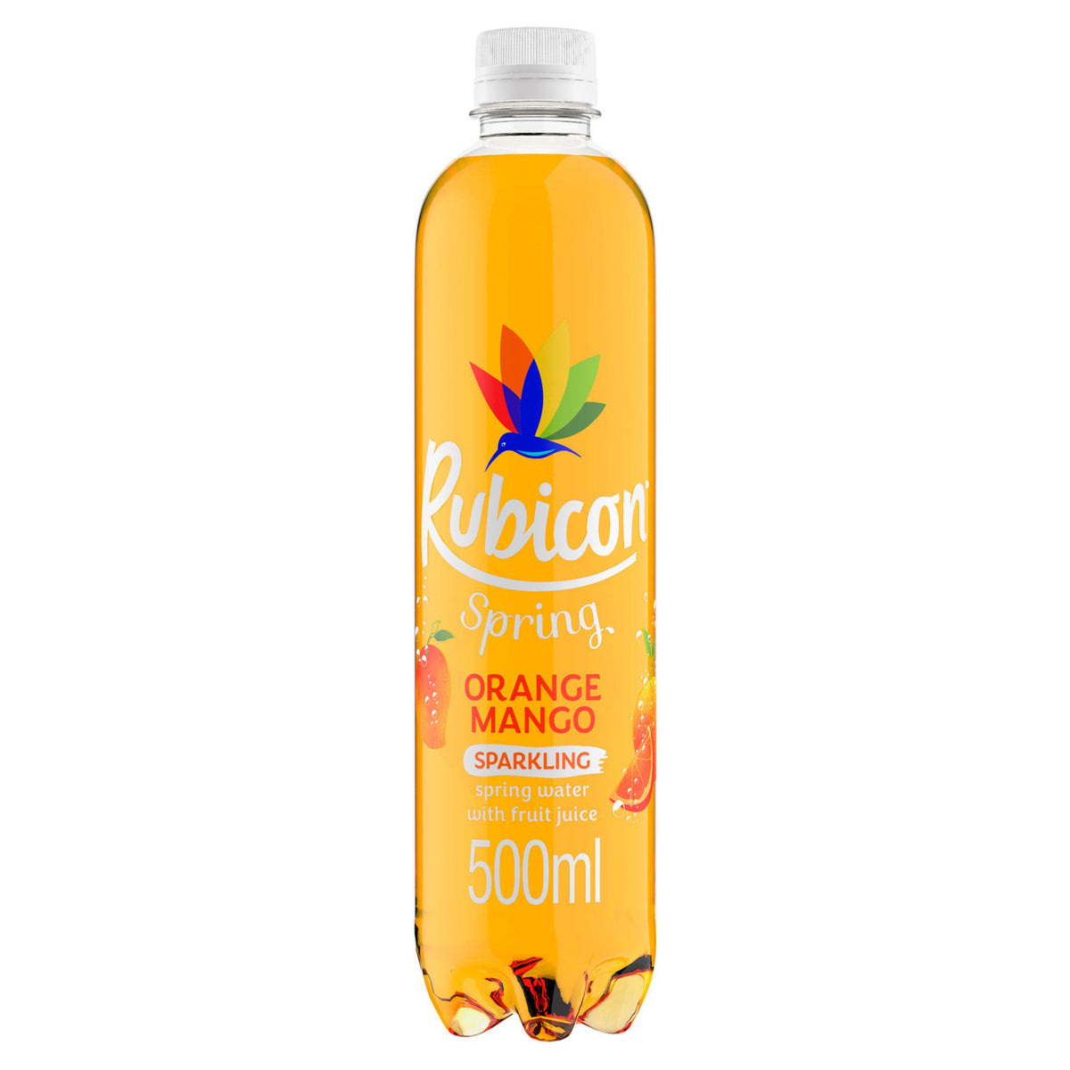 Rubicon Orange Mango Sparkling Water 500ml, imported from the UK