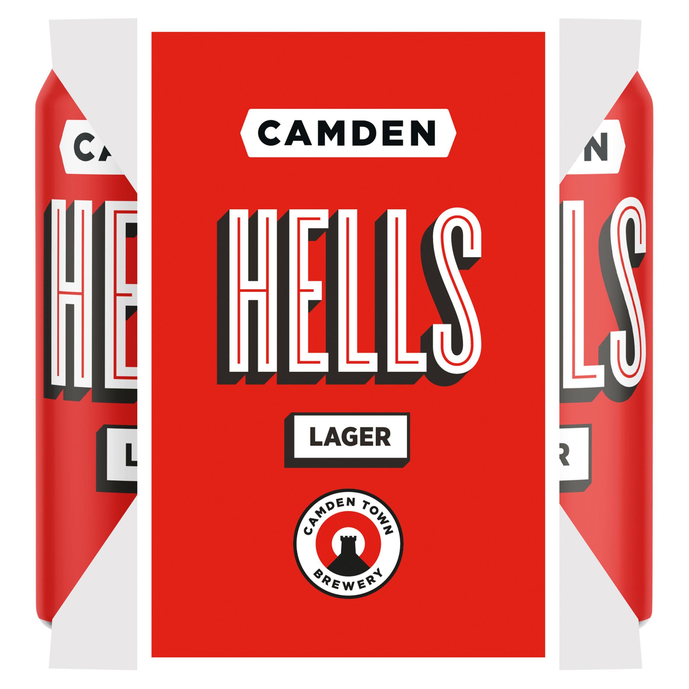 Camden Town Brewery Hells lager beer 4x440ml cans (British brand)