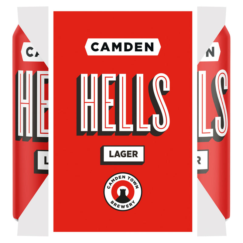 Camden Town Brewery Hells lager beer 4x440ml cans (British brand)