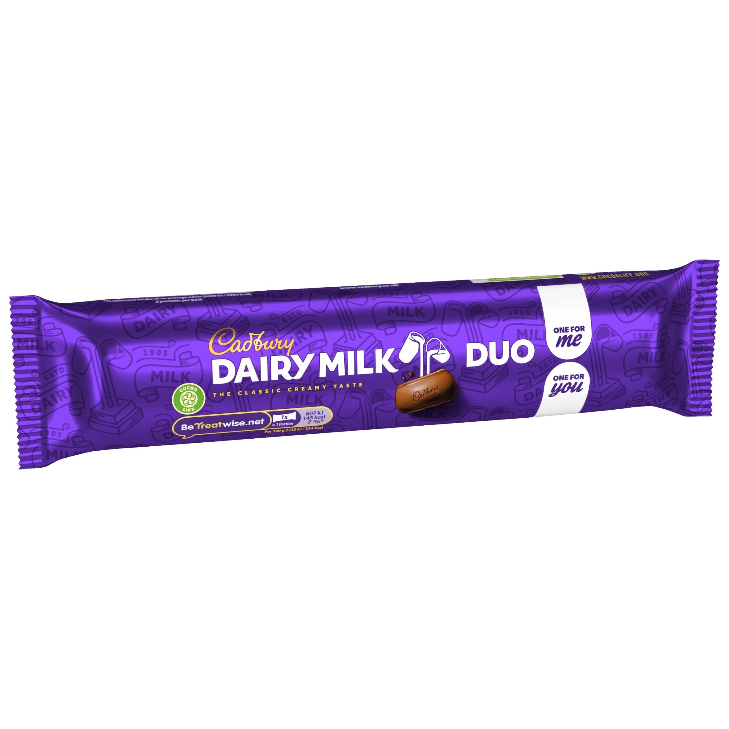 Cadbury Dairy Milk chocolate duo bar 54.4g - British product